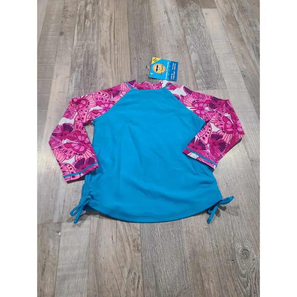 Sun smarties one step ahead 2t rashgaurd  long sleeve swim top new with tags